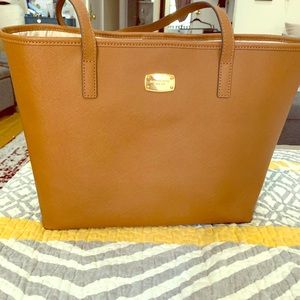 Large Michael Kors Brown Leather Tote